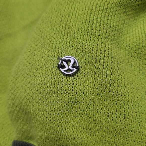 Lululemon Post Savasana Reversible Jacket sweater full zip lime green size 10 - Picture 4 of 10